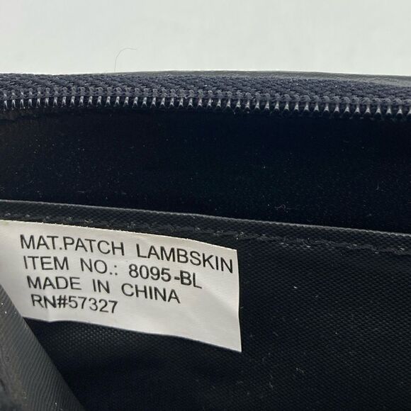 Jobar Lambskin Black Patch Multifunctional Wallet/Clutch Like New - Picture 9 of 9